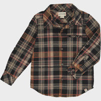 Brown Plaid ATWOOD Big Boy Woven Shirt