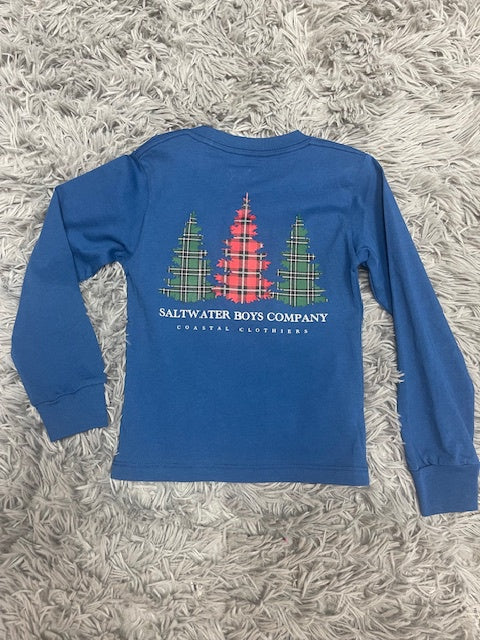 Plaid Trees LS Graphic Tee