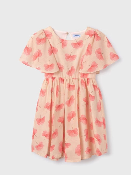 Flutter Sleek Peach and Cream Dress