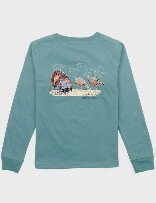 Boys LS Turkey Hunt in Marine Green