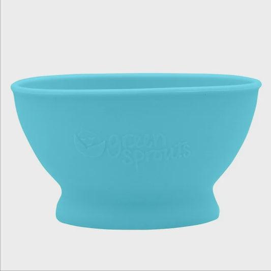 Blue Silicone Feeding Bowl