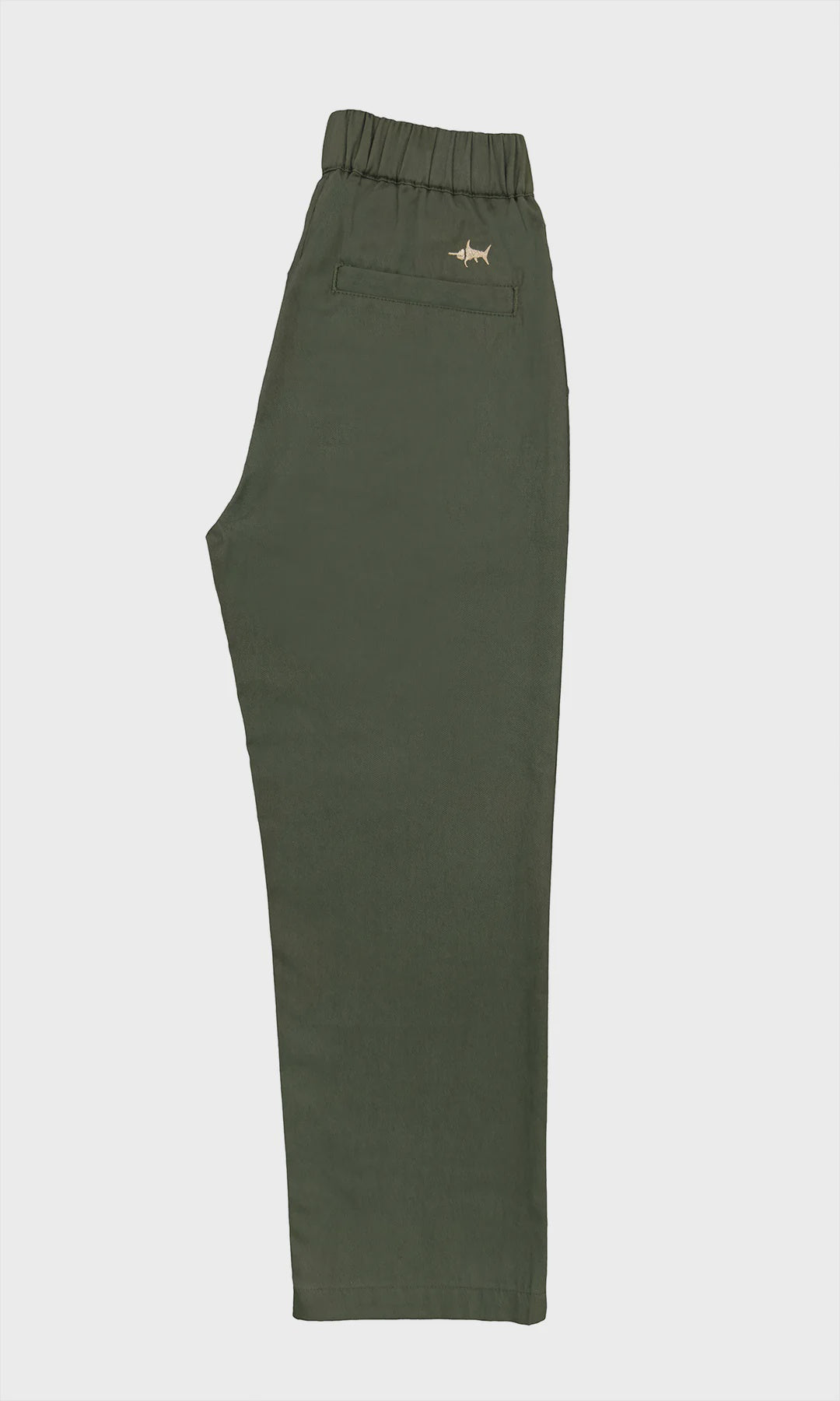 Naples Elastic Waist Pants in Green