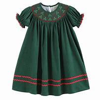 Green Smocked Mistletoe Dress