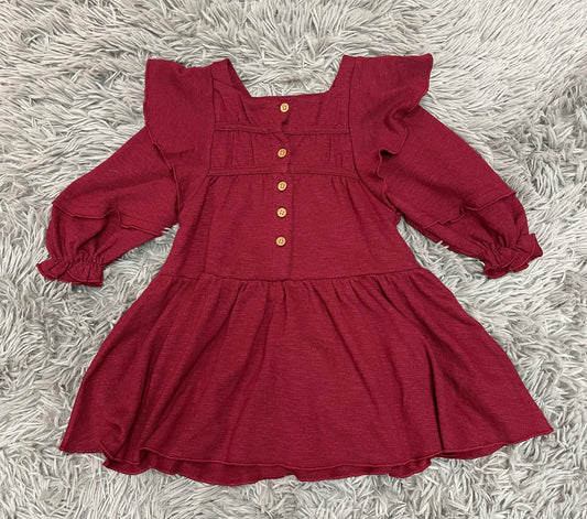 Vignette Gabby Dress -Maroon