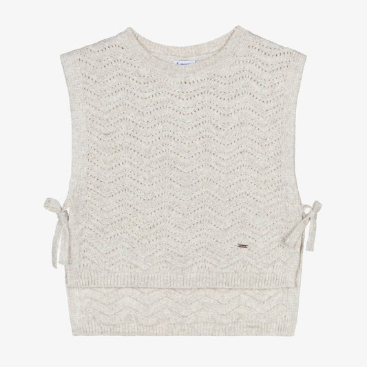 Knitting Vest in Oatmeal