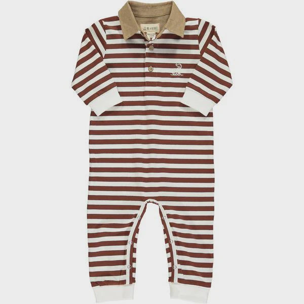 Brown Stripe Romper/HB906b