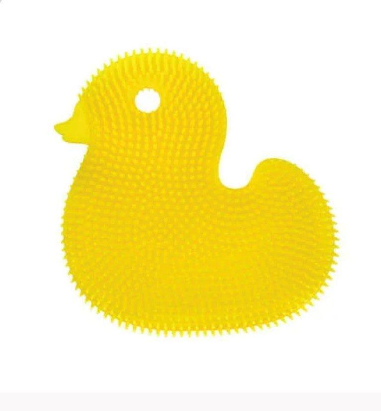 Silicone Bath Scrub Yellow Duck