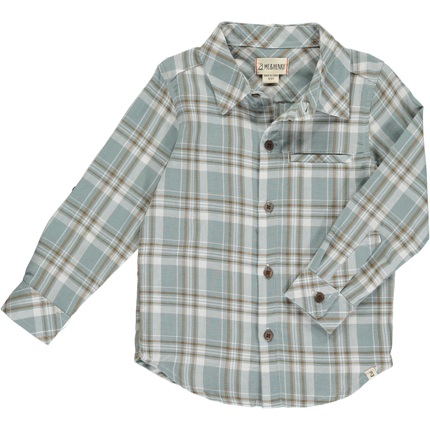 Toddler- Blue/Gold Plaid ATWOOD Woven Shirt