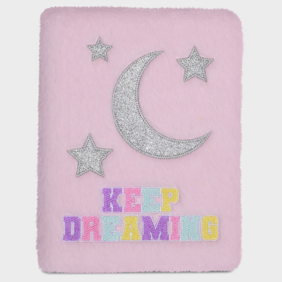 Sleepover Stars Furry Lock & Key Journal