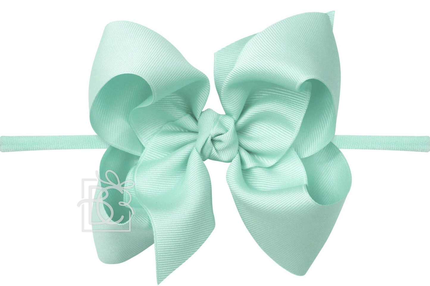 Aquamarine 1/4" Pantyhose Headband with 5.5" Bow