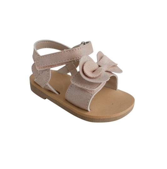 Girl Blush bow sandal Walking Shoe