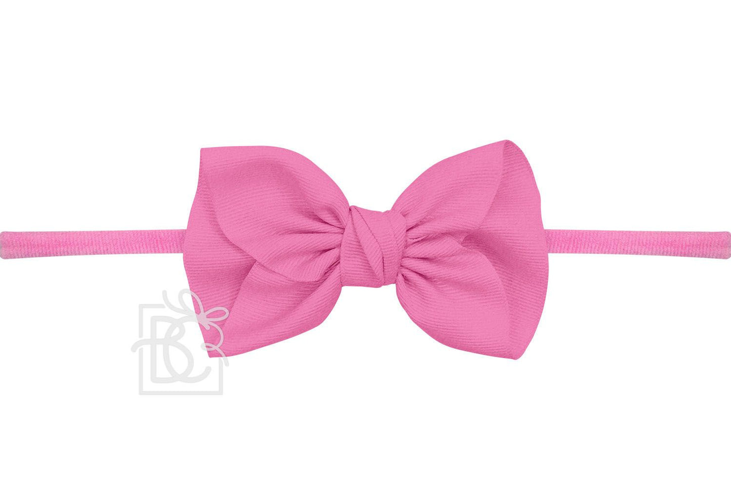 Hot Pink 1/4" Pantyhose Headband w/ 2.5" Anne Bow