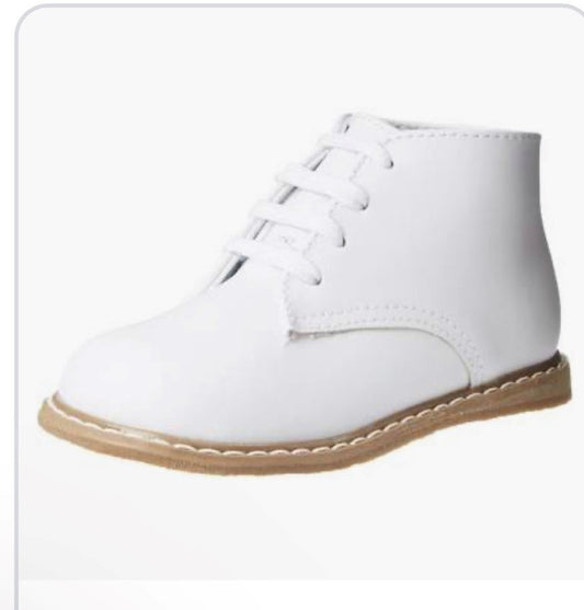 White Leather High Top Shoes