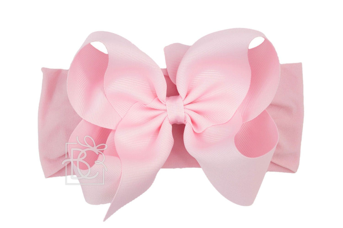 Light Pink Pantyhose Headband with 5.5" Bow