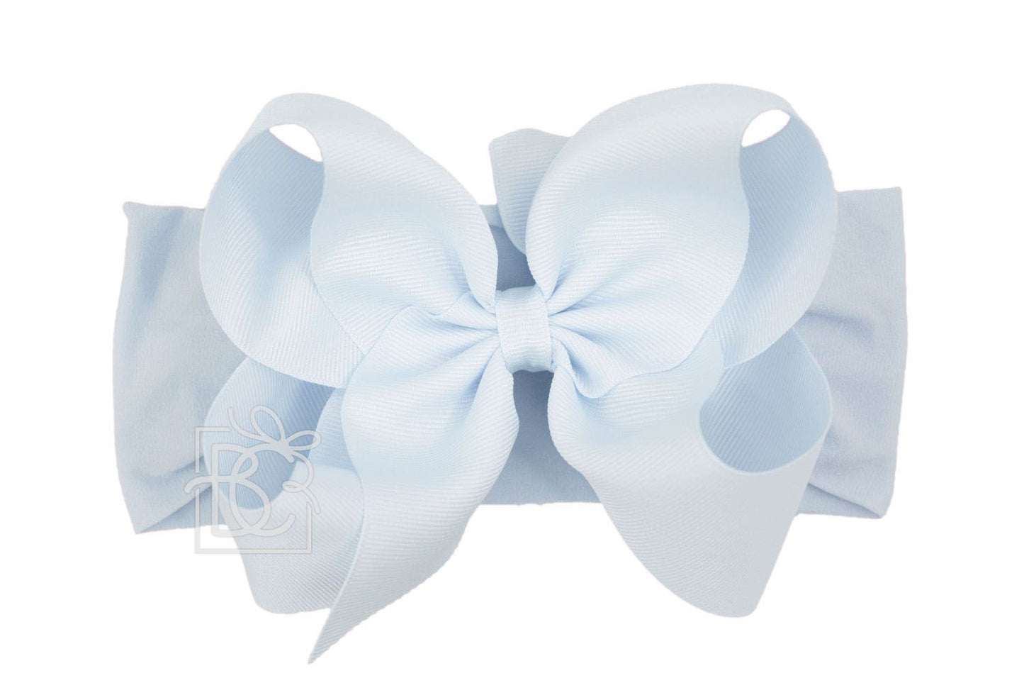 Millenium Blue Pantyhose Headband with 5.5" Bow