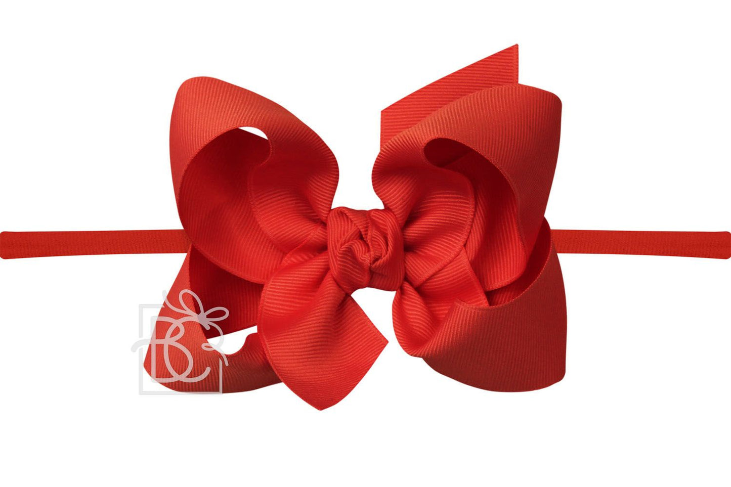 Red 1/4" Pantyhose Headband w/ 4.5" Bow